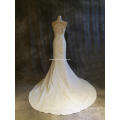 High Quality Custom Made short sleeves mermaid wedding dress